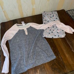 Secret Treasures Pink and Gray Pajama Set
